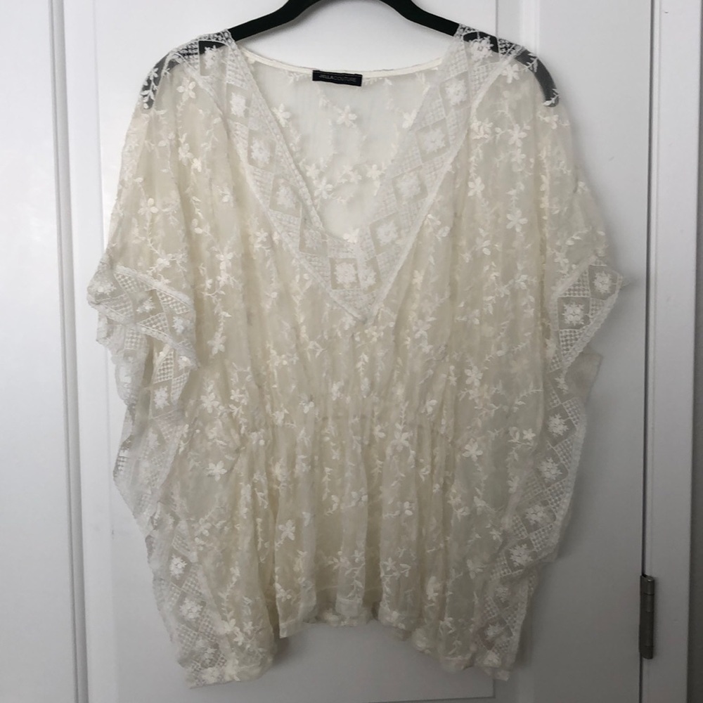 Beach/Swim Lace Cover Up Top by Jella Couture